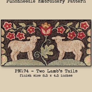 Punchneedle | Pattern | Needlwork | DIY | Crafts | Two Lambs Tails | PN174
