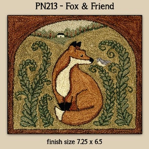 Punchneedle | Teresa Kogut | Pattern | Needlwork | DIY | Crafts | Fox & Friend | PN213
