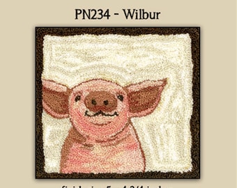 Punchneedle | Pattern | Needlwork | DIY | Crafts | Wilbur| PN234