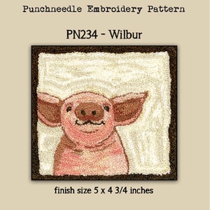 Punchneedle | Pattern | Needlwork | DIY | Crafts | Wilbur| PN234