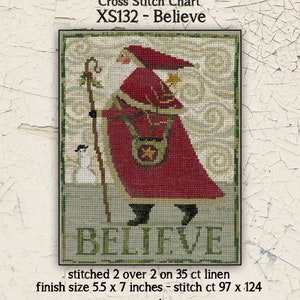 Cross Stitch Chart | PDF | Needlework | DIY | Crafts | XS132 | Believe