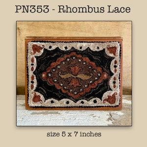 Punchneedle | Teresa Kogut | Pattern | Needlwork | DIY | Crafts | Rhombus Lace | PN353