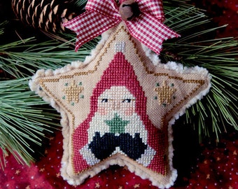 Star Ornament | Cross Stitch Chart | Needlework | DIY | Crafts | Santa | XS261