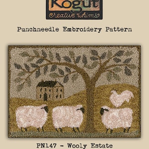 Punchneedle | Teresa Kogut | Pattern | Needlwork | DIY | Crafts | Wooly Estate | PN147