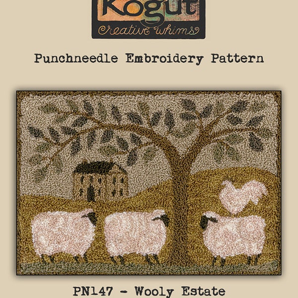 Punchneedle | Teresa Kogut | Pattern | Needlwork | DIY | Crafts | Wooly Estate | PN147