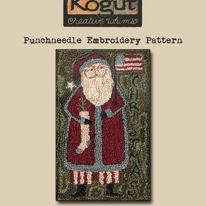 Punchneedle | Pattern | Needlwork | DIY | Crafts | Santa's Flag | PN079