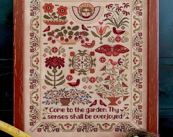 cross stitch | needlework | Come to the Garden Sampler Book | XS4008