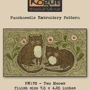 Punchneedle | Teresa Kogut | Pattern | Needlwork | DIY | Crafts | Two Meows | PN170