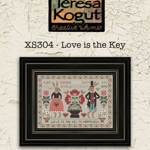 PDF | Angel | Cross Stitch Chart | Downloadable | EPattern | Needlework | DIY | Crafts | Love is the Key | XS304