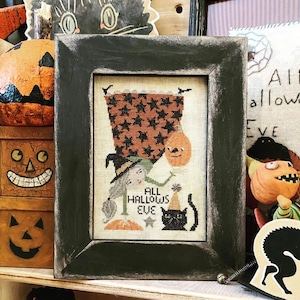 Halloween | Primitive | Cross Stitch Chart | Needlework | DIY | Crafts | Halloween Whimsy | XS290