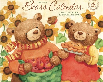 Bear Calendar Calendar 2023 Calendar Teresa Kogut - Etsy