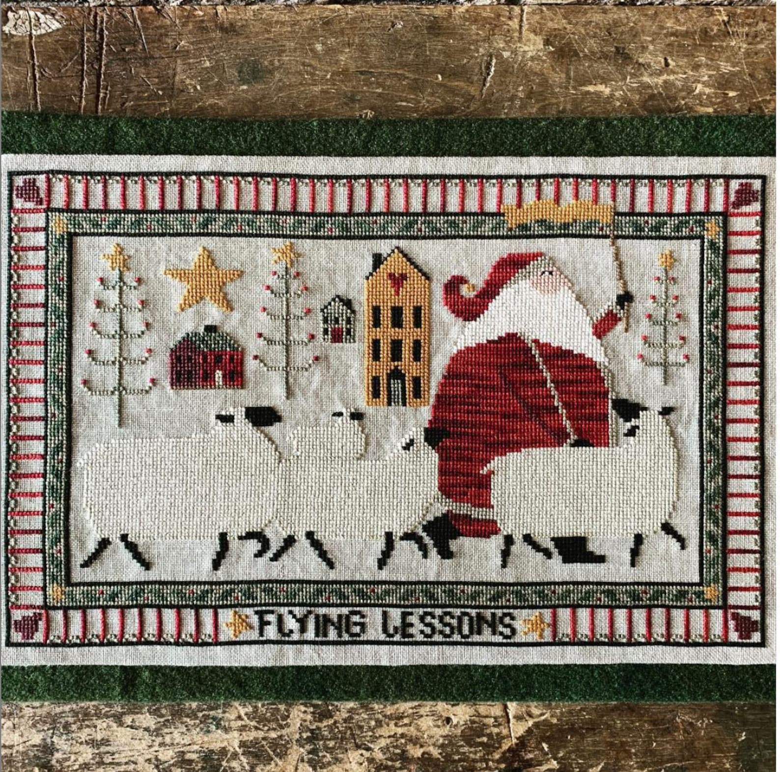 Cross stitch needlework Teresa Kogut Flying Lessons | Etsy