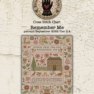 PDF | Cross Stitch Chart | Downloadable | EPattern | Needlework | DIY | Crafts | Remember Me
