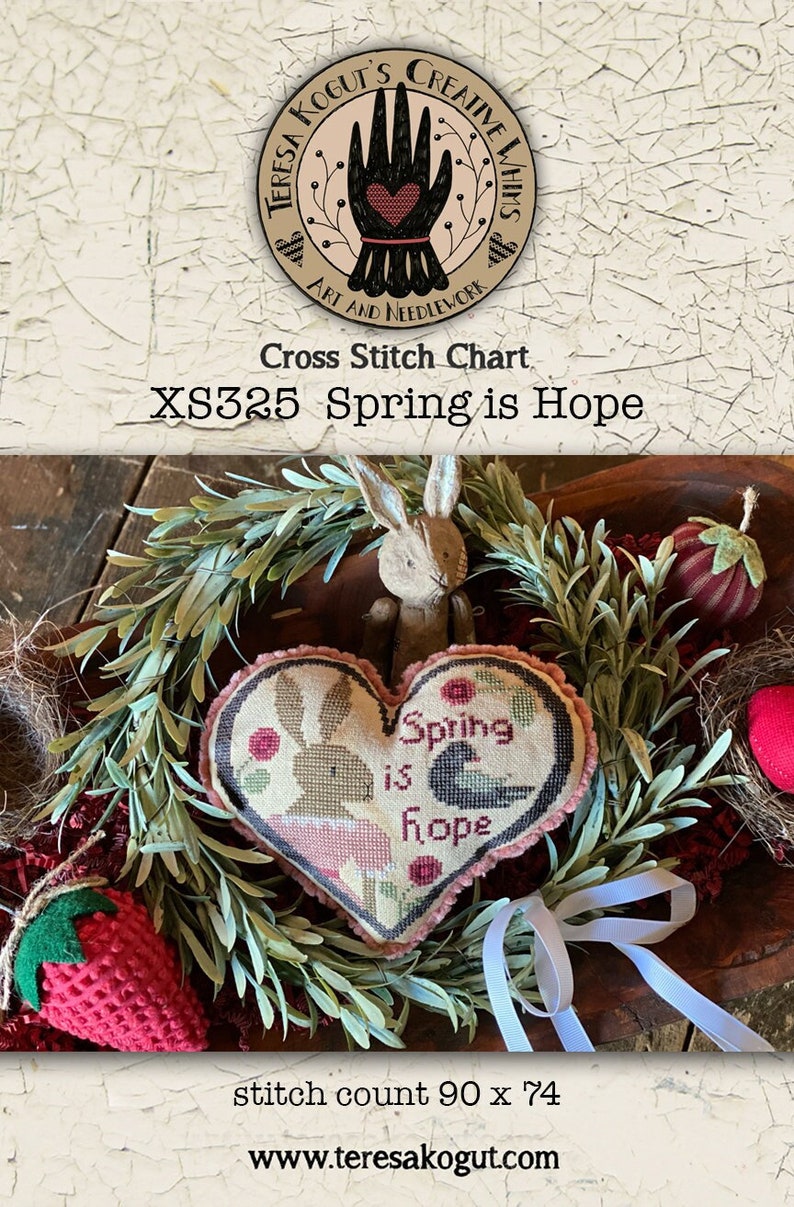 XS325 Spring is Hope Cross Stitch Chart Needlework DIY Crafts image 1