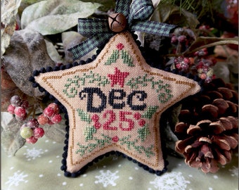 Star Ornament | Cross Stitch Chart | Needlework | DIY | Crafts | Dec 25 | XS262