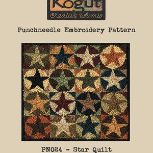 punchneedle | pattern | needlework | needlepunch | Star Quilt | PN024