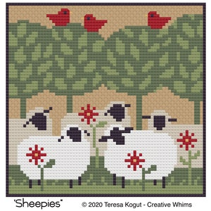 Cross Stitch Chart | Downloadable PDF | EPattern | Needlework | DIY | Crafts | Sheepies