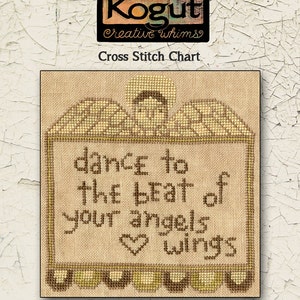 Angel | Primitive | Cross Stitch Chart | Needlework | DIY | Crafts | Angel Wings | XS102