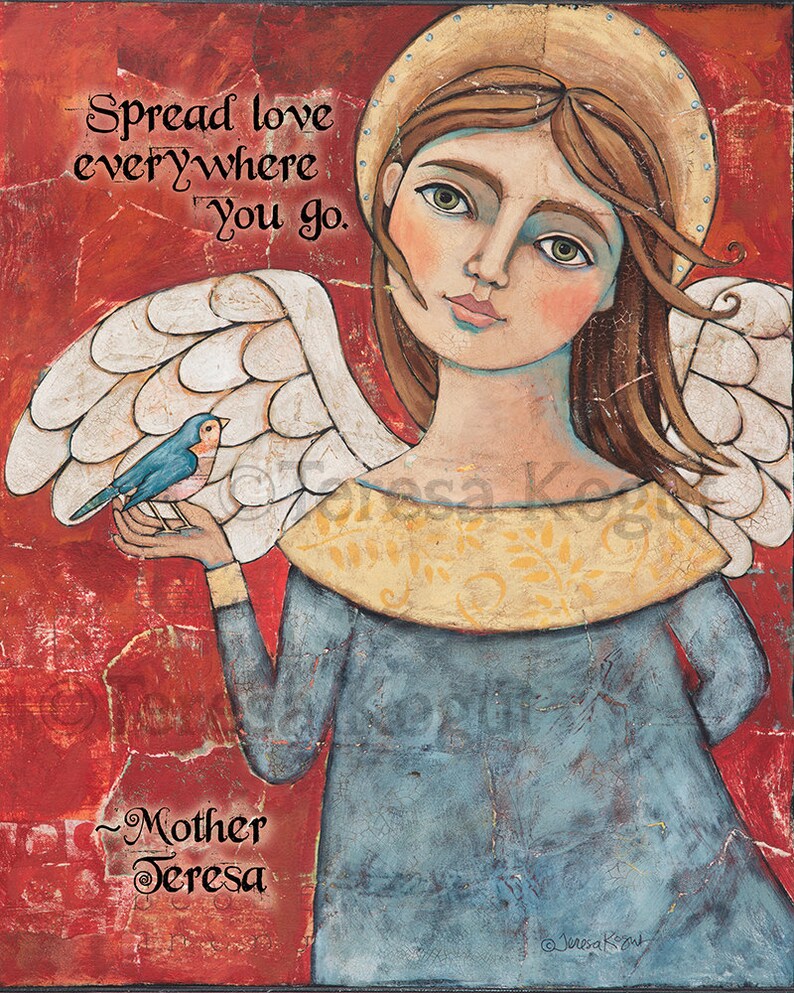 Wall Decor Angel Wall Art Spread Love 8x10 Print Etsy Denmark