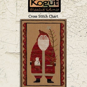 Santa | Primitive | Cross Stitch Chart | Needlework | DIY | Crafts | Primitive Santa | XS062