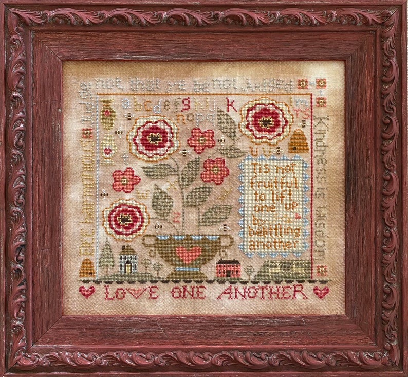 sampler cross stitch needlework Teresa Kogut Wisdom XS4020 image 1