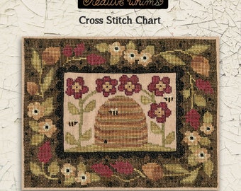 Downloadable PDF | Cross Stitch Chart |  EPattern | Needlework | DIY | Crafts | Primitive | Beeutiful Garden | XS164