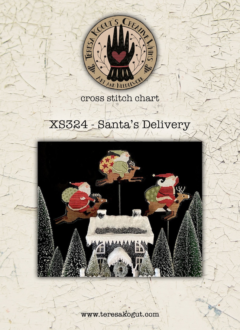 Santa's Delivery cross stitch needlework Teresa Kogut XS324 image 3