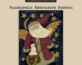 Punchneedle | Teresa Kogut | Pattern | Needlework | DIY | Crafts | Santa Angel | PN177