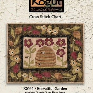 Cross Stitch Chart | Needlework | DIY | Crafts | Primitive | Beeutiful Garden | XS164