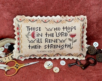 Cross Stitch Chart | PDF | EPattern | Needlework | DIY | Crafts | Faith in Stitches Series | Hope in the Lord