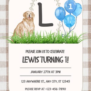 Golden Retriever Custom Invitations