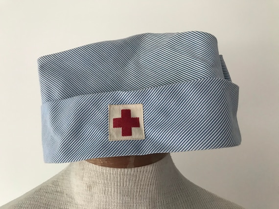 1950/60s Nurse Cap Vintage American Red Cross hat