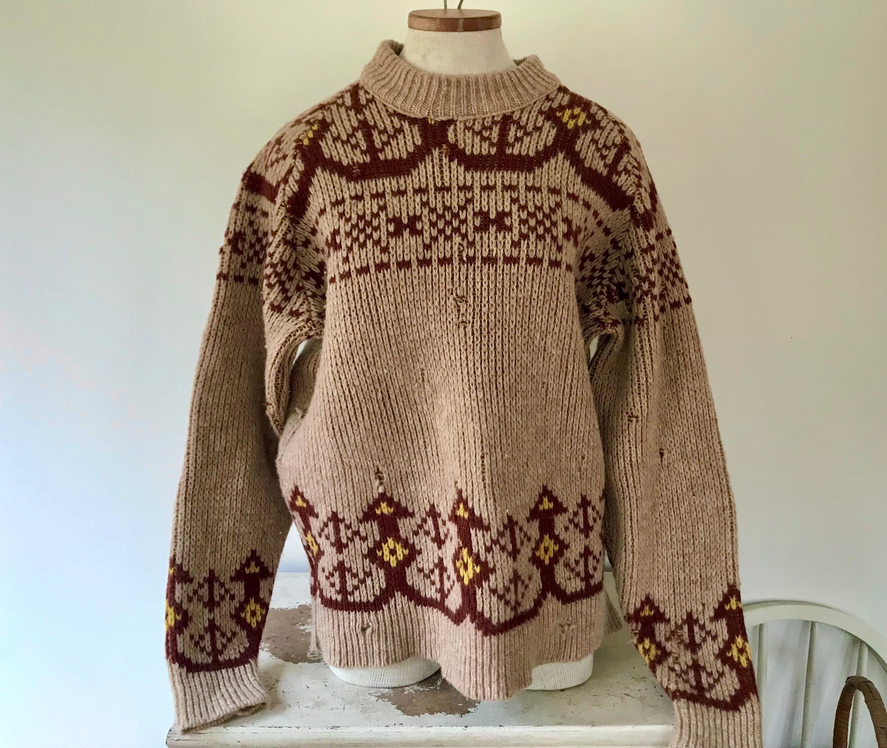 1970s Pendleton 100% Wool Vintage Men's Pullover Sweater - Etsy