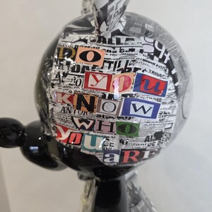 ArtBrut By Ann - Escultura pop art do Mickey Mouse em preto e branco, edição limitada, estatueta de luxo do Mickey, esculturas exclusivas feitas à mão, loja de presentes. imagem 8
