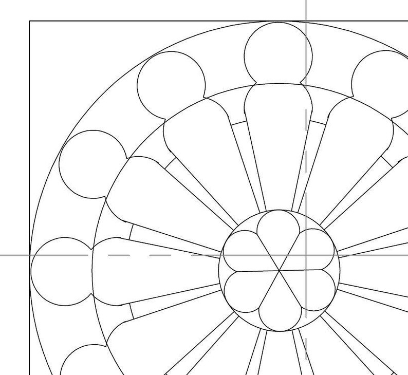 12 X 12 Stained Glass cathedral Rose Etsy