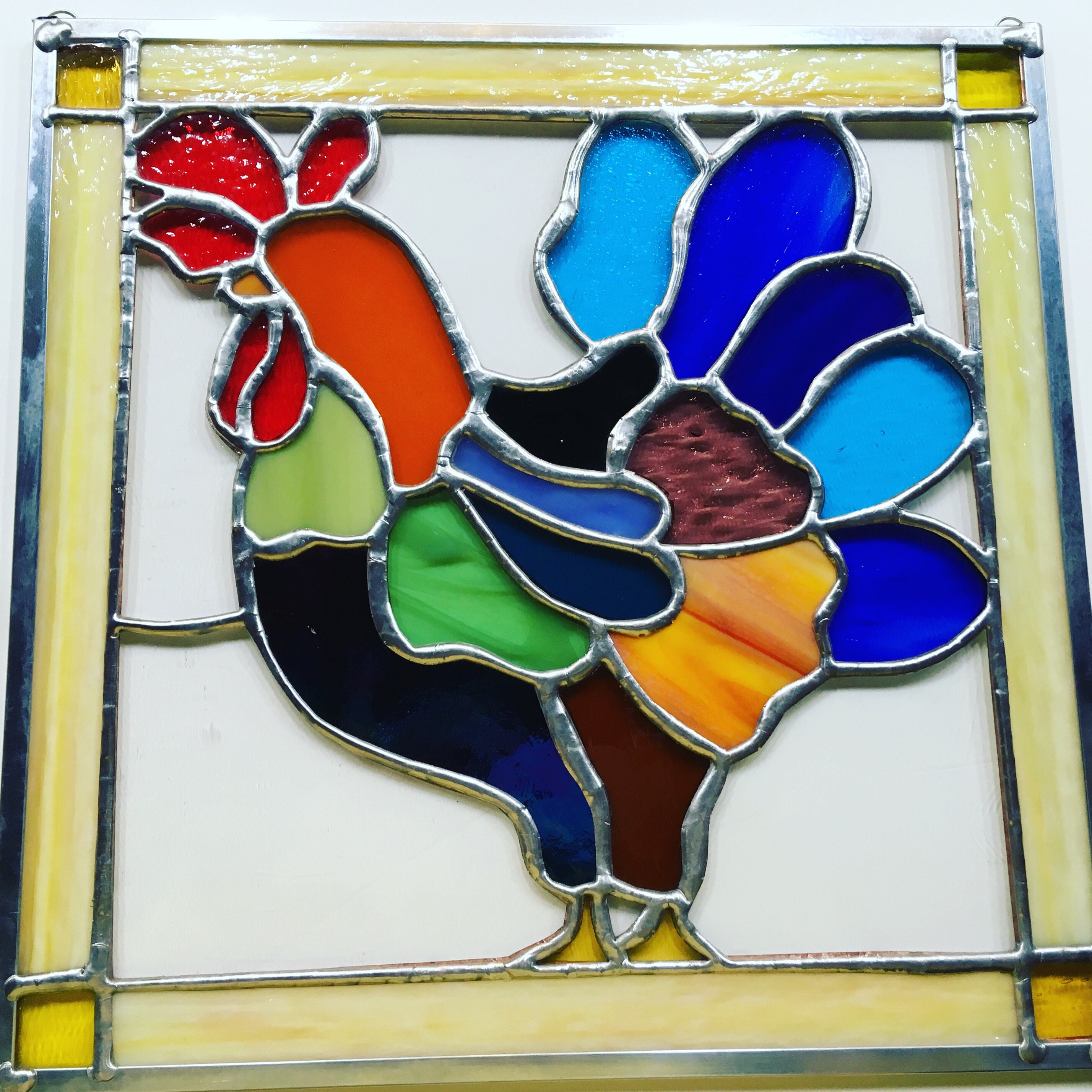 Chicken Stained Glass Pattern - Digital Download Only - Stained Glass –  Blue Hill Glass