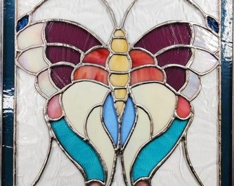 12" X 12" Stained Glass "Butterfly Or Moth" Pattern PDF B&W Digital Download
