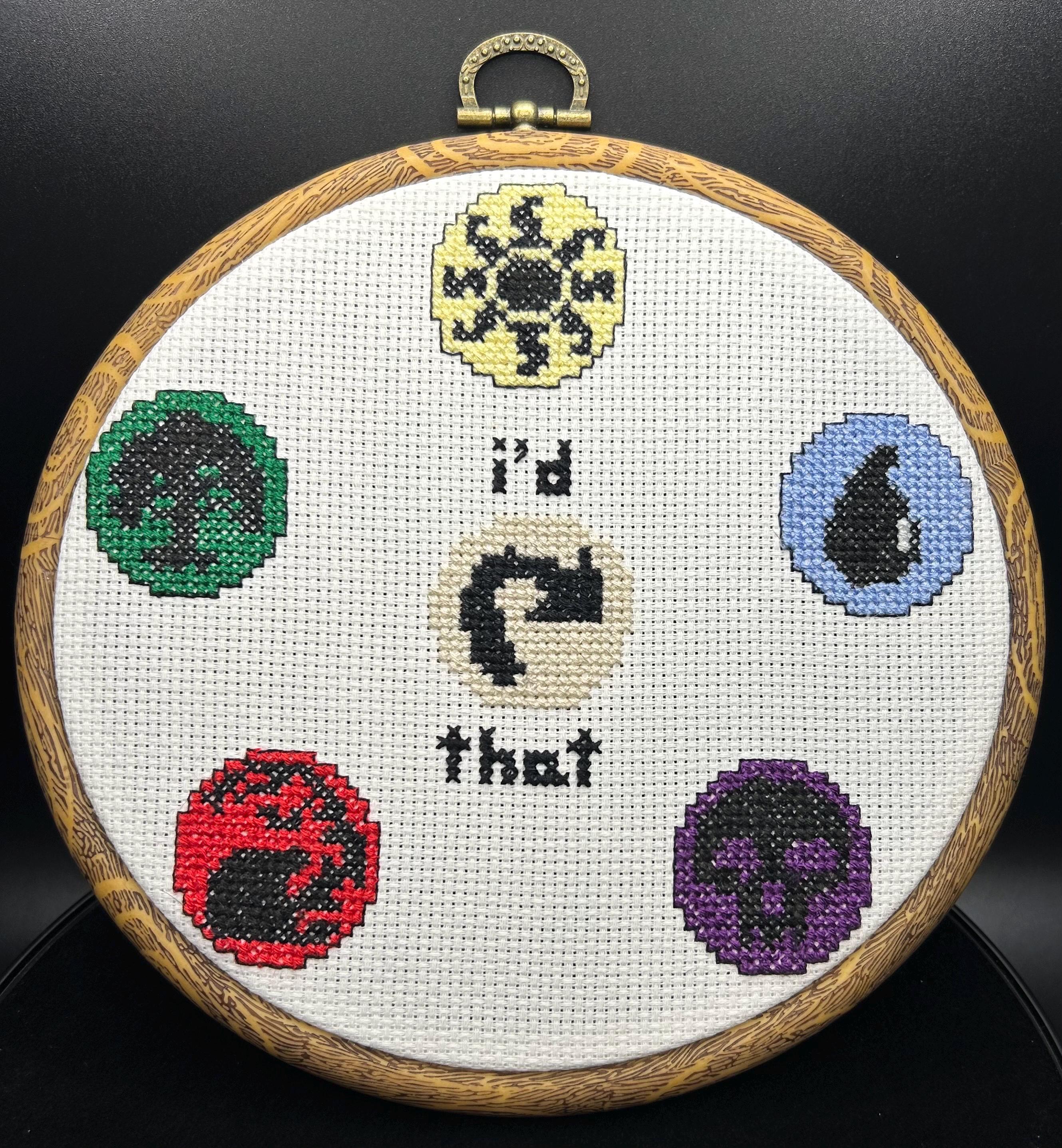 MTG Finished Cross Stitch Funny Lands - Etsy