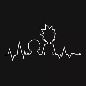2 Pack Rick and Morty Funny Cartoon Jdm Car Truck Window Vinyl Decal Sticker (2 Pack)