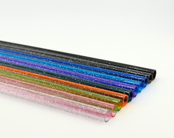 Glitter Tumbler Straw Replacement: Reusable Plastic Straw for 40oz Tumblers