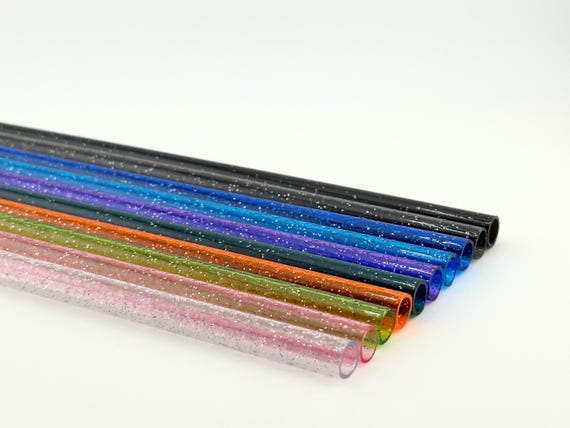 Glitter Tumbler Straw Replacement: Reusable Plastic Straw for 40oz Tumblers