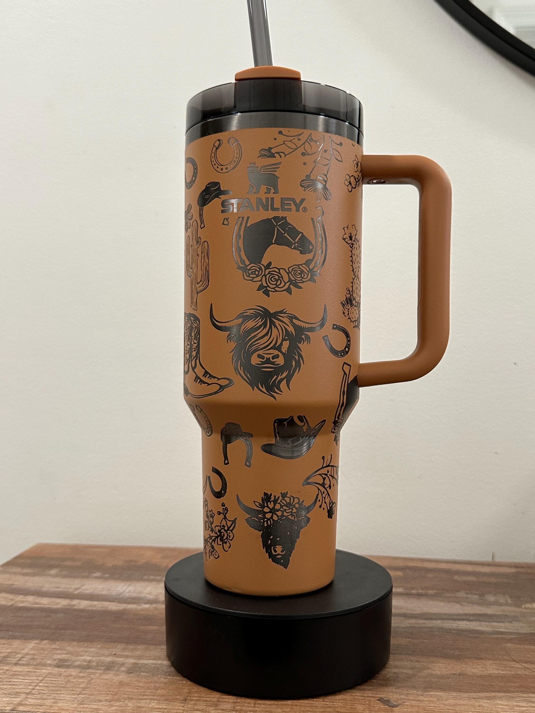 Stanley Quencher Tumbler - 40oz Custom Cowgirl Design, Personalized Gift for Cowgirl Lovers & Drinkware Enthusiasts