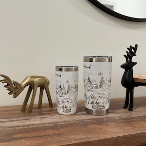 20oz/10oz Yeti Custom Tumbler Holiday Christmas theme