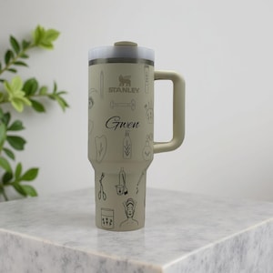 Engraved Stanley 40oz Tumbler: Personalized Beauty Design Gift