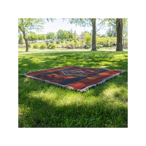 Woven Blanket Cherokee Tsalagi Tapestry Cotton Polyester Blend Quality Blanket Soft Cozy Woven Blanket bild 3