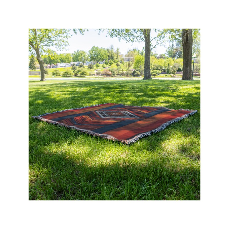 Woven Blanket Cherokee Tsalagi Tapestry Cotton Polyester Blend Quality Blanket Soft Cozy Woven Blanket bild 3