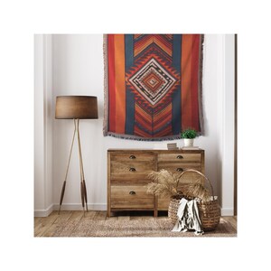 Woven Blanket Cherokee Tsalagi Tapestry Cotton Polyester Blend Quality Blanket Soft Cozy Woven Blanket bild 7