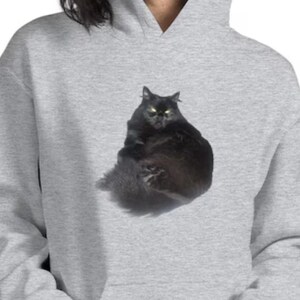 Hoodie Cat design Elegant Cat Cleo stylish sweatshirt comfortable durable