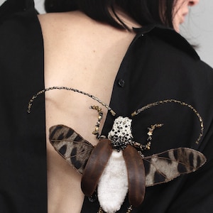 Broche de escarabajo único: un broche de insecto enorme