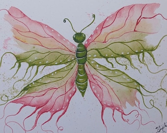 Butterfly Fairy Wall Art Print – Rosebud Fairyfly 8x10